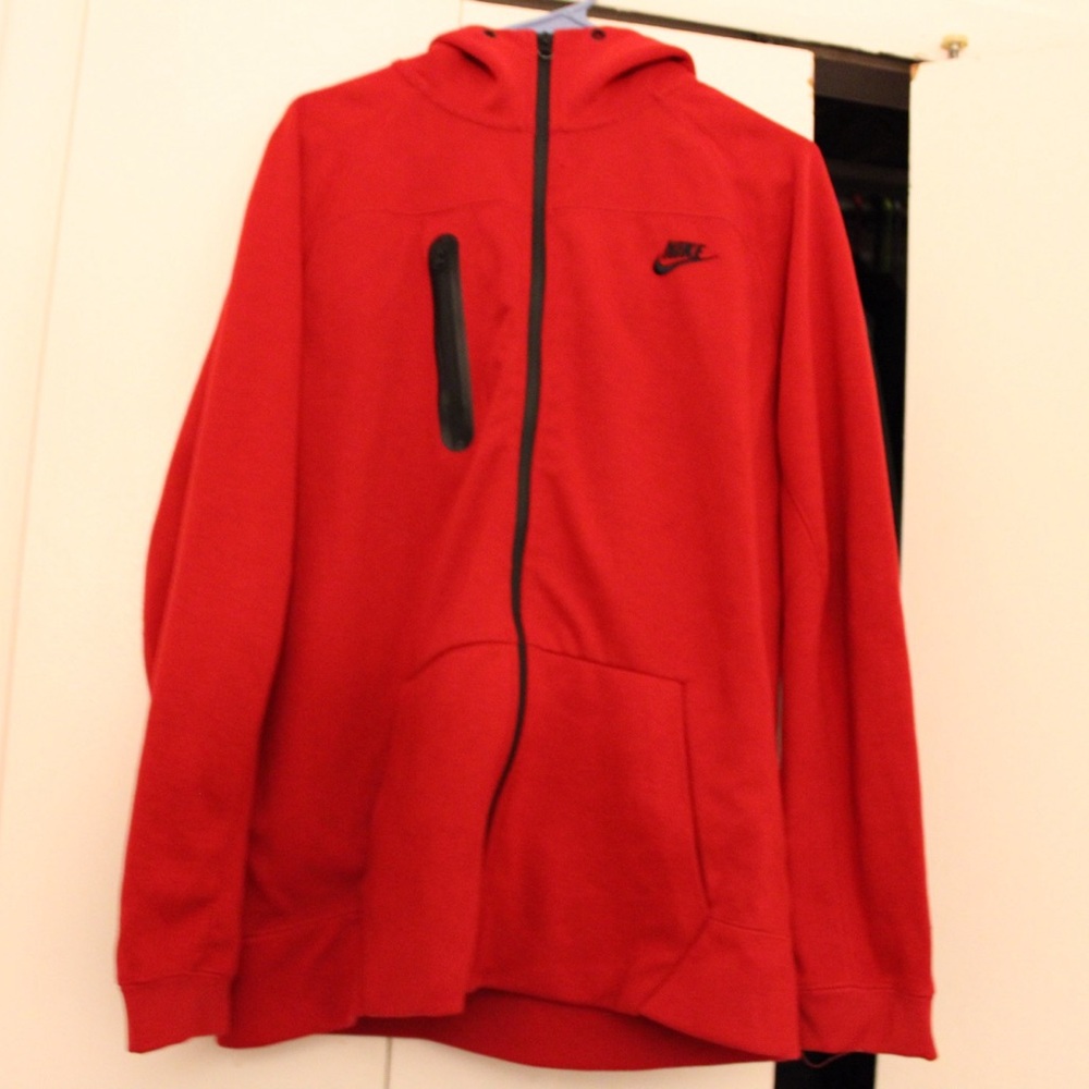 Nike Tech Red Full-Zip Hoodie
